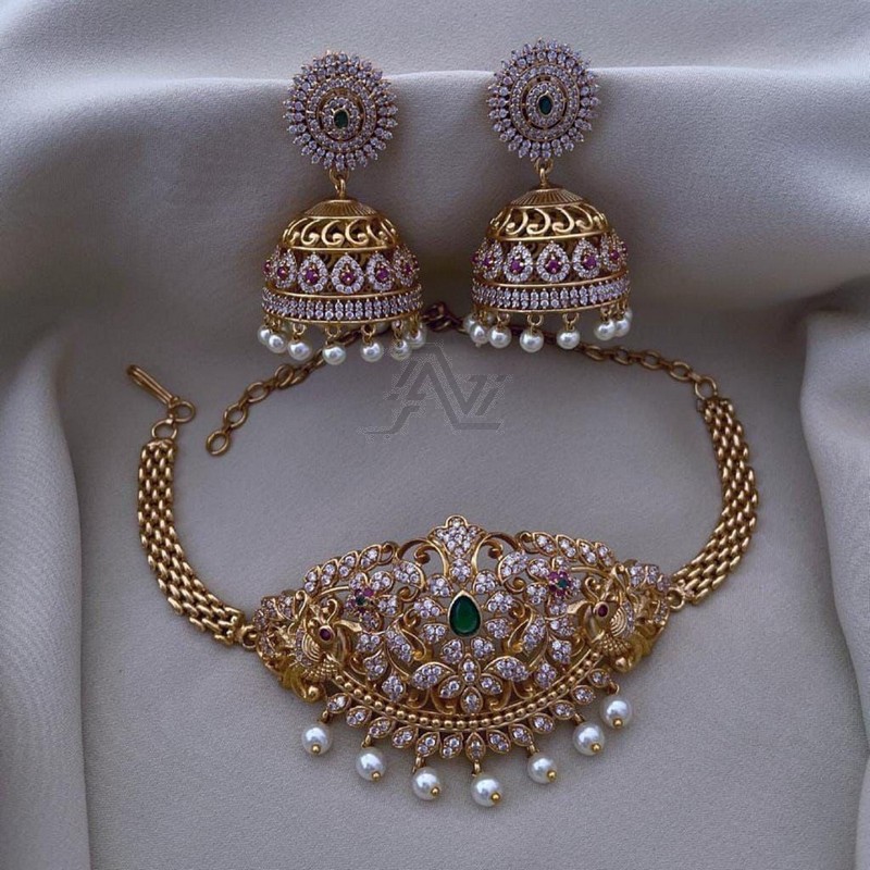 Mini Choker with Jhumki Earring